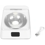 Open Lid Pet Feeder, Automatic Cat Feeder with Infrared Sensor Cover, Removable Bowl Battery Powered Intelligent Automatic Opening Lid Dog Feeder, Pet Food Dispenser for Cats...