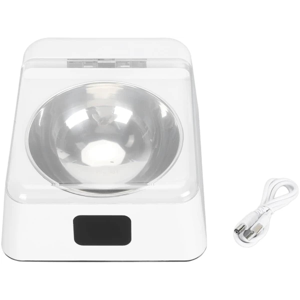 Open Lid Pet Feeder, Automatic Cat Feeder with Infrared Sensor Cover, Removable Bowl Battery Powered Intelligent Automatic Opening Lid Dog Feeder, Pet Food Dispenser for Cats...