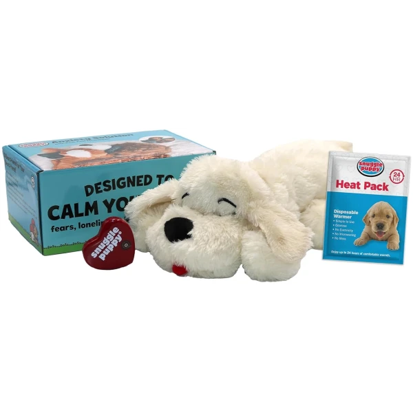 Original Snuggle Puppy Heartbeat Stuffed Dog Toy. Puppy Toy for Anxiety Relief, Calming Aid, and Comfort Toy for Behavioral Training in Golden