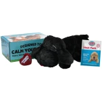 Original Snuggle Puppy Heartbeat Stuffed Toy for Dogs. Pet Anxiety Relief and Calming Aid, Comfort Toy for Behavioral Training in Black