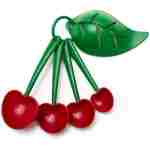 OTOTO Measuring Spoons Set - Teaspoons for Dry & Liquid Ingredients, BPA-free & Dishwasher Safe, Funny Gifts, Baking Accessories, Unique Kitchen Gadgets (Mon Cherry)