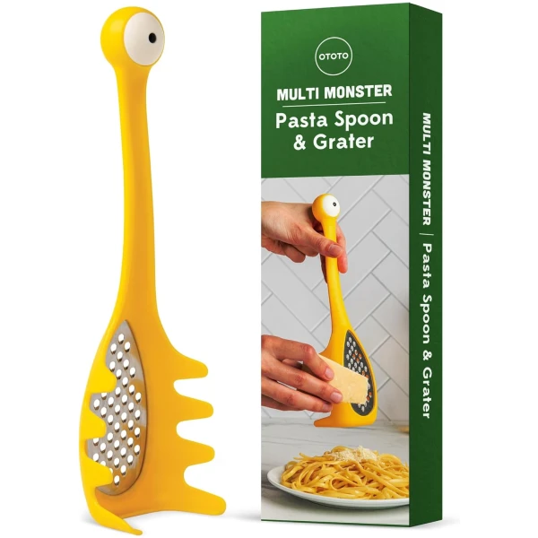OTOTO Pasta Spoon & Spaghetti Spoon - Cooking Gadgets, Cooking Gifts, Cool Kitchen Gadgets, Cool Gifts, Cute Kitchen Accessories, Funny Gifts, Random Stuff
