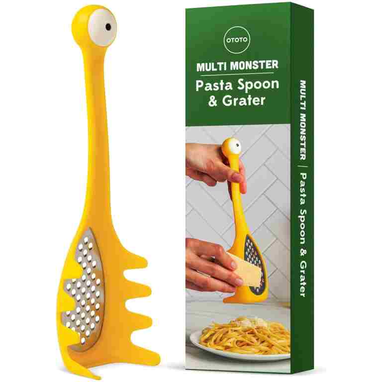 OTOTO Pasta Spoon & Spaghetti Spoon - Cooking Gadgets, Cooking Gifts, Cool Kitchen Gadgets, Cool Gifts, Cute Kitchen Accessories, Funny Gifts, Random Stuff