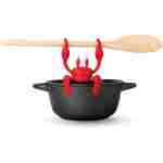 OTOTO Red the Crab Silicone Utensil Rest - Kitchen Gifts, Silicone Spoon Rest for Stove Top - Heat-Resistant Kitchen and Grill Utensil Holder - Non-Slip Spoon Holder Stove...