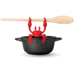 OTOTO Red the Crab Silicone Utensil Rest - Kitchen Gifts, Silicone Spoon Rest for Stove Top - Heat-Resistant Kitchen and Grill Utensil Holder - Non-Slip Spoon Holder Stove...