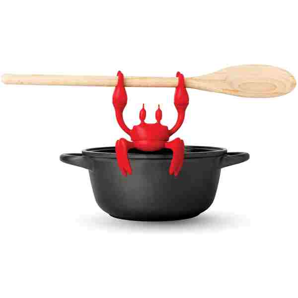 OTOTO Red the Crab Silicone Utensil Rest - Kitchen Gifts, Silicone Spoon Rest for Stove Top - Heat-Resistant Kitchen and Grill Utensil Holder - Non-Slip Spoon Holder Stove...