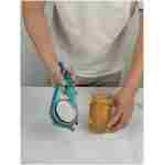 Otstar Jar Opener Bottle Opener and Can Opener for Weak hands, Seniors with Arthritis and Anyone with Low Strength, Mutil Jar Opener Get Lids Off Easily (Blue and Grey)