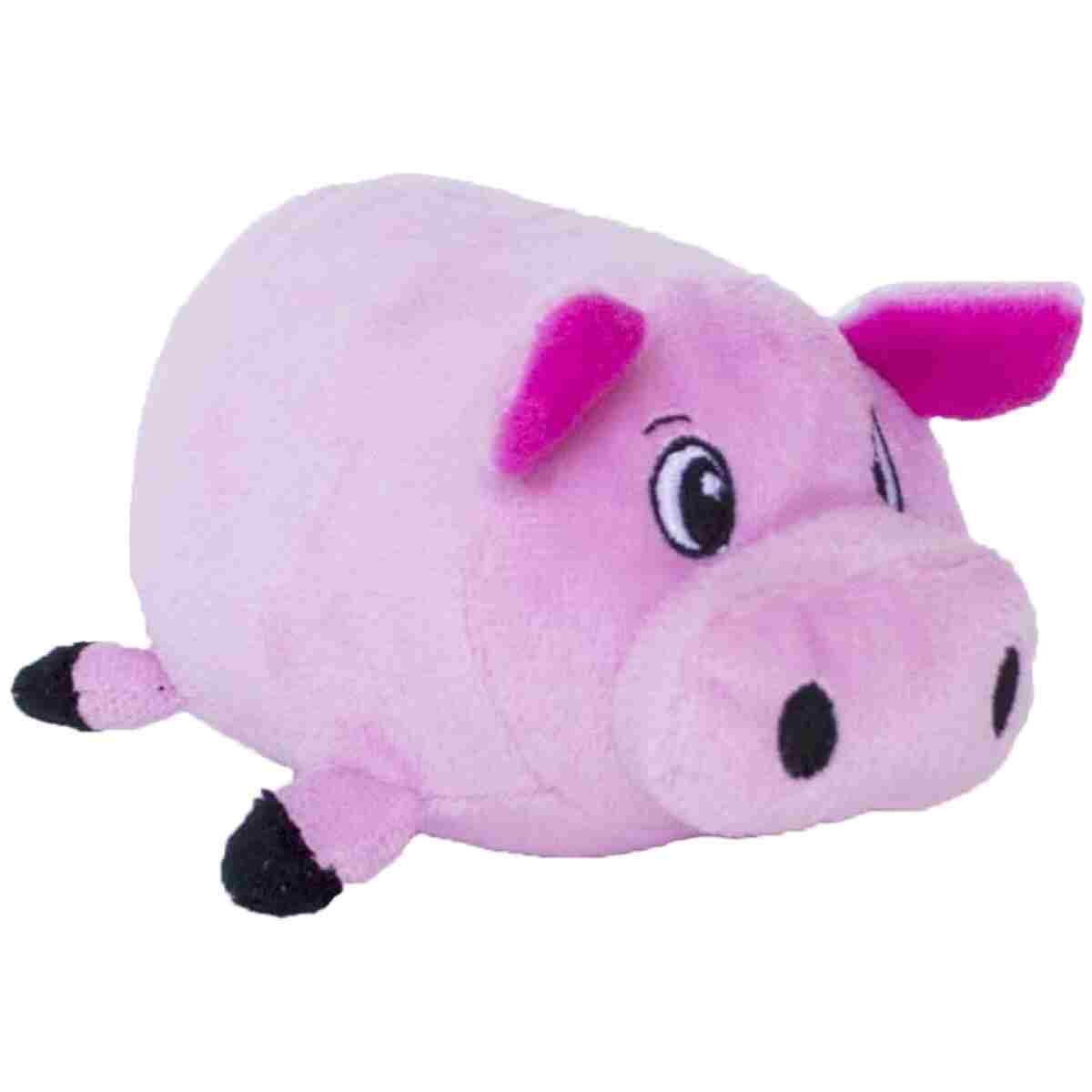 Outward Hound Fattiez Pig Plush Squeaky Dog Toy, Small