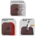 Pan Scraper, 5 Pcs Pot Scraper Plastic, Pot Scraper Non Scratch for Cast Iron, Pot and Pan Cleaning, Sturdy Scraper Kitchen Tool
