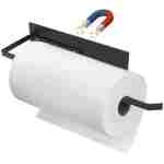 Paper Towel Holder, Magnetic Paper Towel Holder for Fridge, Toilet Paper Roll Holder Magnet Towel Rack Wall Mount Fridge Organizer for Paper Towels Rolls Bathroom Pantry RV...