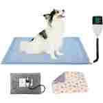 Pet Heating Pad,Waterproof Heated Cat Bed with Washable Covers and Soft Blanket,13.8 x 19.7 Inches,Self Heating Pet Pad with Intelligent Thermostat