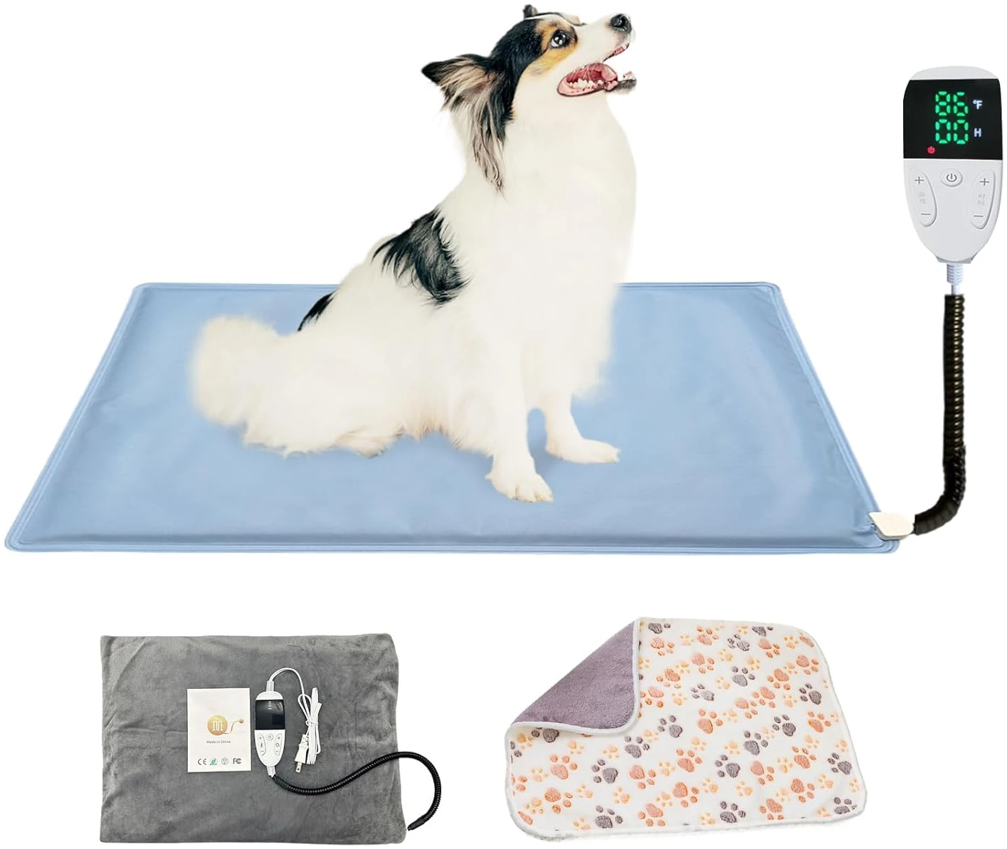 Pet Heating Pad,Waterproof Heated Cat Bed with Washable Covers and Soft Blanket,13.8 x 19.7 Inches,Self Heating Pet Pad with Intelligent Thermostat Pet Heating Pad,Waterproof Heated Cat Bed with Washable Covers and Soft Blanket,13.8 x 19.7 Inches,Self Heating Pet Pad with Intelligent Thermostat