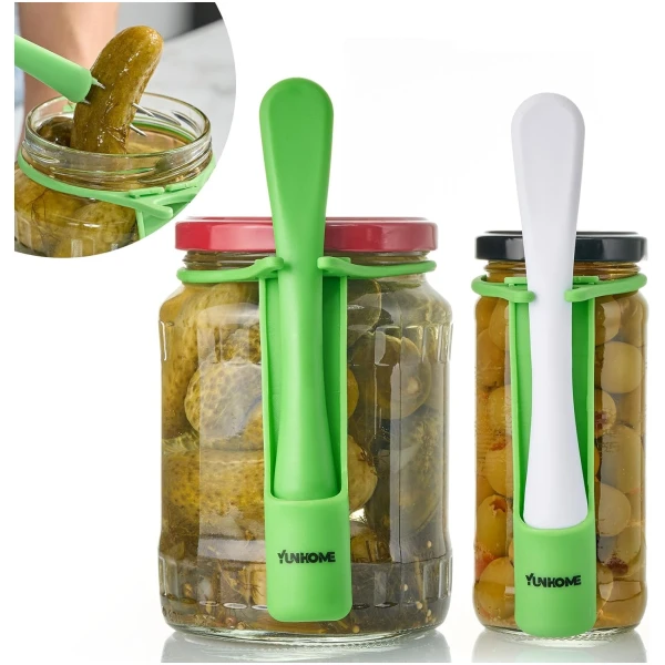 Pickle Fork, YUNHOME Pickle Grabber, Unique Kitchen Gadgets, Olive Fork Pickle Picker Pickle Gift Cool Gadgets Pickle Gifts Pickle Forks Tool for The Jar Pickle Holder
