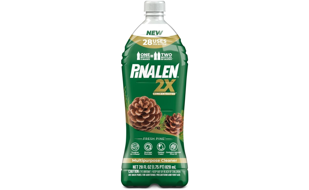 PINALEN 2X Concentrated Multipurpose Cleaner - Fresh Pine Scent - 28 fl oz - All Purpose Cleaner for Kitchen, Bathroom, Laundry, Floors & Outdoors
