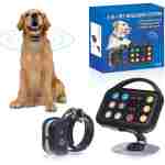 Plkm Wireless Dog Fence Indoor Outdoor Wireless Fence Dog Training Collar 3 in 1 Pet Intelligent System, Out-of-Range Reminder AI Technology, Adjustable Range Shock Strength,...