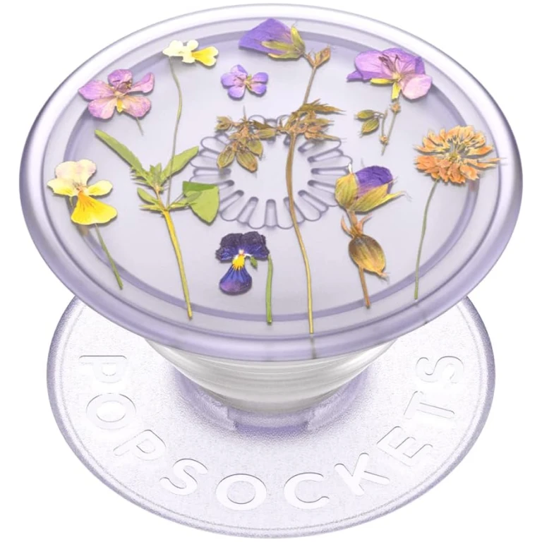 PopSockets Plant-Based Phone Grip with Expanding Kickstand, Adhesive Grip, Eco-Friendly - Purple Fields