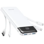Portable Charger with Built in Cables, Portable Charger with Cords Wires Slim 10000mAh Travel Battery Pack 6 Outputs 3 Inputs 3A Fast Charging Power Bank for Samsung Google...