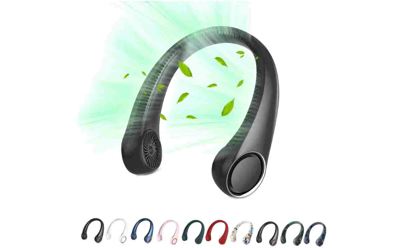 Portable Neck Fan, Hands Free Bladeless Fan, 360° Cooling Personal Fan,Wearable Quiet Fan for Outdoor Indoor, Birthday Gifts for Men Women Mom Dad, 4000mAh Battery USB...