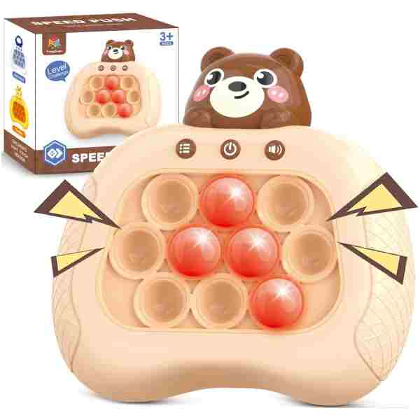 Quick Push Game Fidget Toys for Kids Adults, Handheld Speed Pushing Game Machine, Push Bubble Stress Toy, A Fun Multiplayer Game for Family, Birthday Easter Gifts for 3-12 Years...