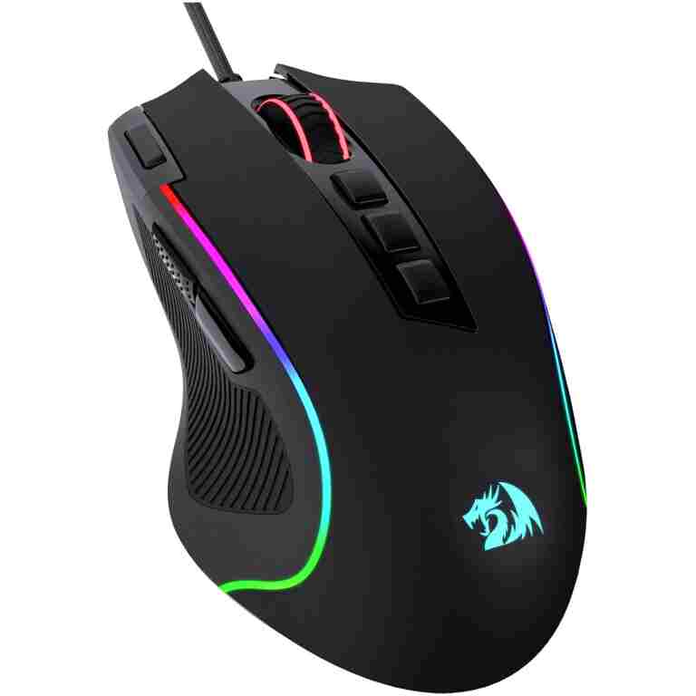 Redragon M612 Predator RGB Gaming Mouse, 8000 DPI Wired Optical Mouse with 11 Programmable Buttons & 5 Backlit Modes, Software Supports DIY Keybinds Rapid Fire Button