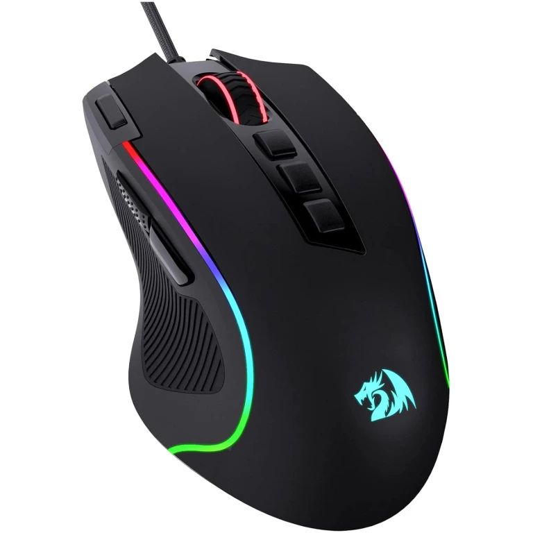 Redragon M612 Predator RGB Gaming Mouse, 8000 DPI Wired Optical Mouse with 11 Programmable Buttons & 5 Backlit Modes, Software Supports DIY Keybinds Rapid Fire Button