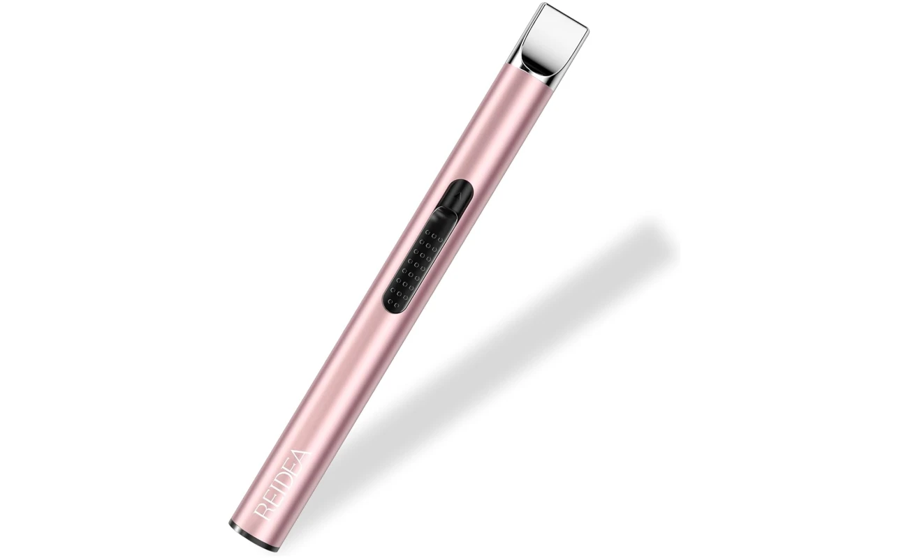REIDEA Candle Lighter - Long USB Rechargeable Arc Windproof Flameless Lighter with Safety Switch for Home, Kitchen, BBQ, Camping, Stove