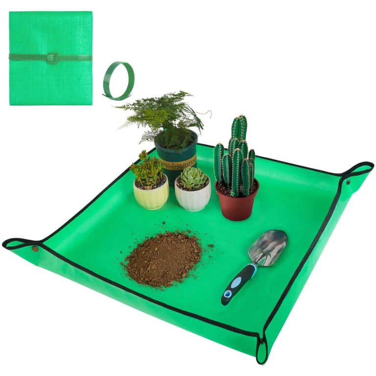 Repotting Mat for Indoor Plant Transplanting and Mess Control 27"x 27" Thickened Waterproof Potting Tray Foldable Succulent Potting Mat Portable Gardening Mat Garden Gifts for...