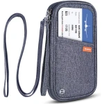 RFID Family Passport Wallet Holder Waterproof, Travel Document Organizer Credit Card Clutch Bag for Men Women
