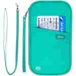 RFID Family Passport Wallet Holder Waterproof, Travel Document Organizer Credit Card Clutch Bag for Men Women