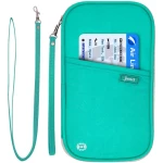 RFID Family Passport Wallet Holder Waterproof, Travel Document Organizer Credit Card Clutch Bag for Men Women