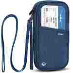 RFID Family Passport Wallet Holder Waterproof, Travel Document Organizer Credit Card Clutch Bag for Men Women