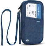 RFID Family Passport Wallet Holder Waterproof, Travel Document Organizer Credit Card Clutch Bag for Men Women