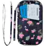 RFID Family Passport Wallet Holder Waterproof, Travel Document Organizer Credit Card Clutch Bag for Men Women