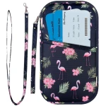 RFID Family Passport Wallet Holder Waterproof, Travel Document Organizer Credit Card Clutch Bag for Men Women