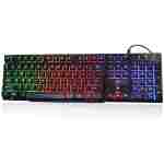Rii RK100+ Multiple Color Rainbow LED Backlit Large Size USB Wired Mechanical Feeling Multimedia PC Gaming Keyboard,Office Keyboard for Working or Primer Gaming,Office Device