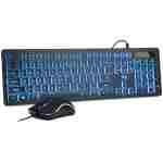 Rii Three Colors Backlit Keyboard and Mouse, Wired Keyboard and Mouse Combo, USB Keyboard and Mouse Set,Quiet Input Gaming Keyboard,Optical RGB Mouse for School,Office,Business...