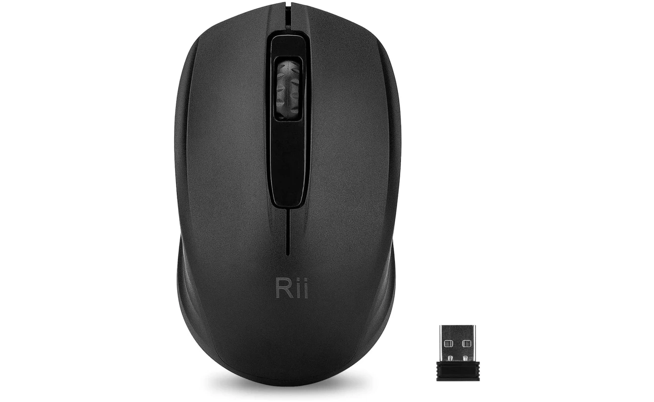 Rii Wireless Mouse, 2.4G Portable Computer Mice for PC, Laptop, Windows,Office Included Wireless USB dongle (Black)