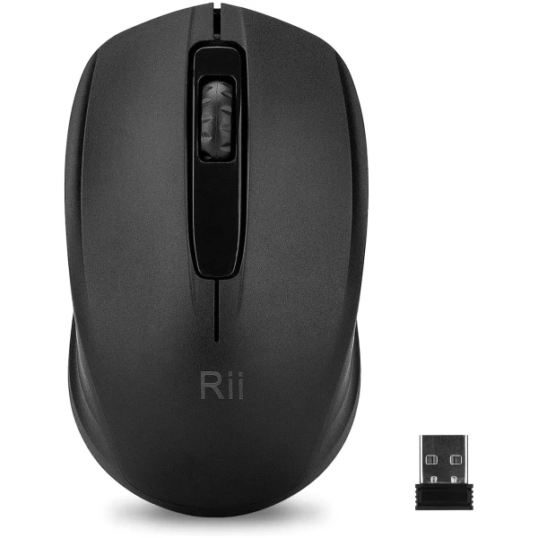 Rii Wireless Mouse, 2.4G Portable Computer Mice for PC, Laptop, Windows,Office Included Wireless USB dongle (Black)