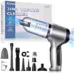 Saker Car Vacuum Portable Cordless 3 in 1 Handheld Car Vacuum 15000PA High Power with Brushless Motor and TypeC for Cars,Office,Home Cleaning HL107B