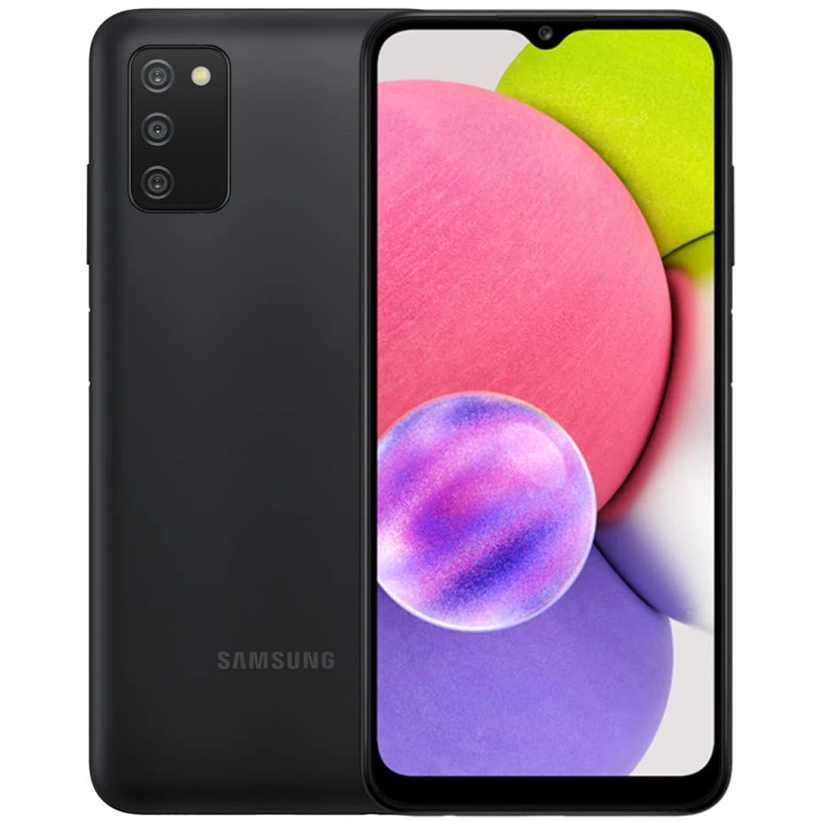 Samsung Galaxy A03s Cell Phone, AT&T GSM Unlocked Android Smartphone, 32GB, Long Lasting Battery, Expandable Storage, 3 Camera Lenses, Infinite Display - Black (Renewed)