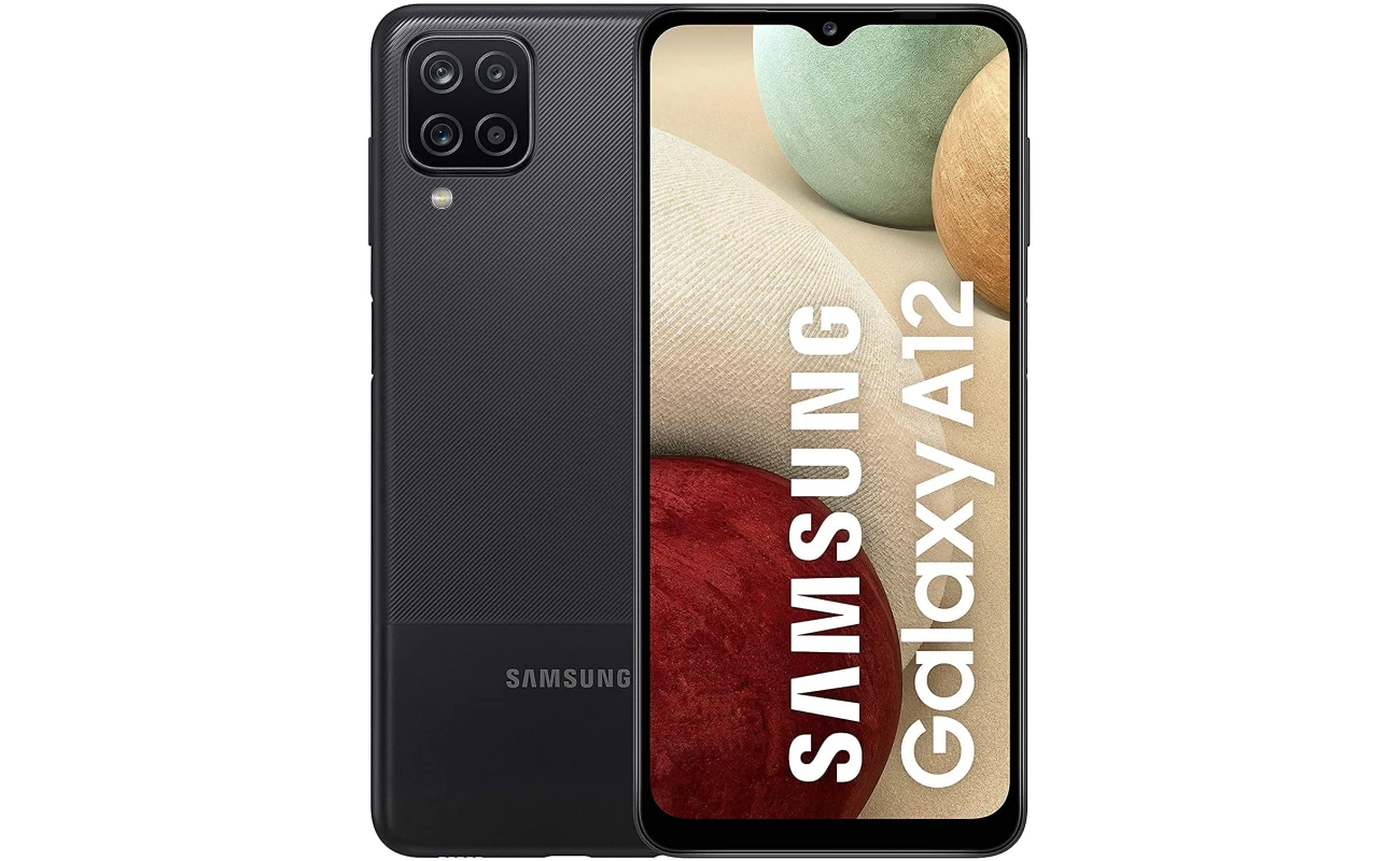 Samsung Galaxy A12 (32GB, 3GB) 6.5" HD+, Quad Camera, 5000mAh Battery, Global 4G Volte (AT&T Unlocked for T-Mobile, Verizon, Metro) A125U (Black) (Renewed)