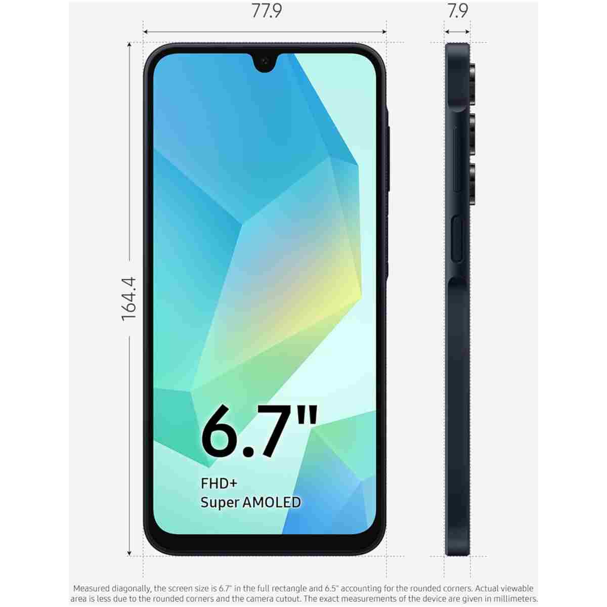 SAMSUNG Galaxy A16 5G A Series Cell Phone, Unlocked Android Smartphone, Large AMOLED Display, Durable Design, Super Fast Charging, Expandable Storage, US Version, 2025, Blue Black