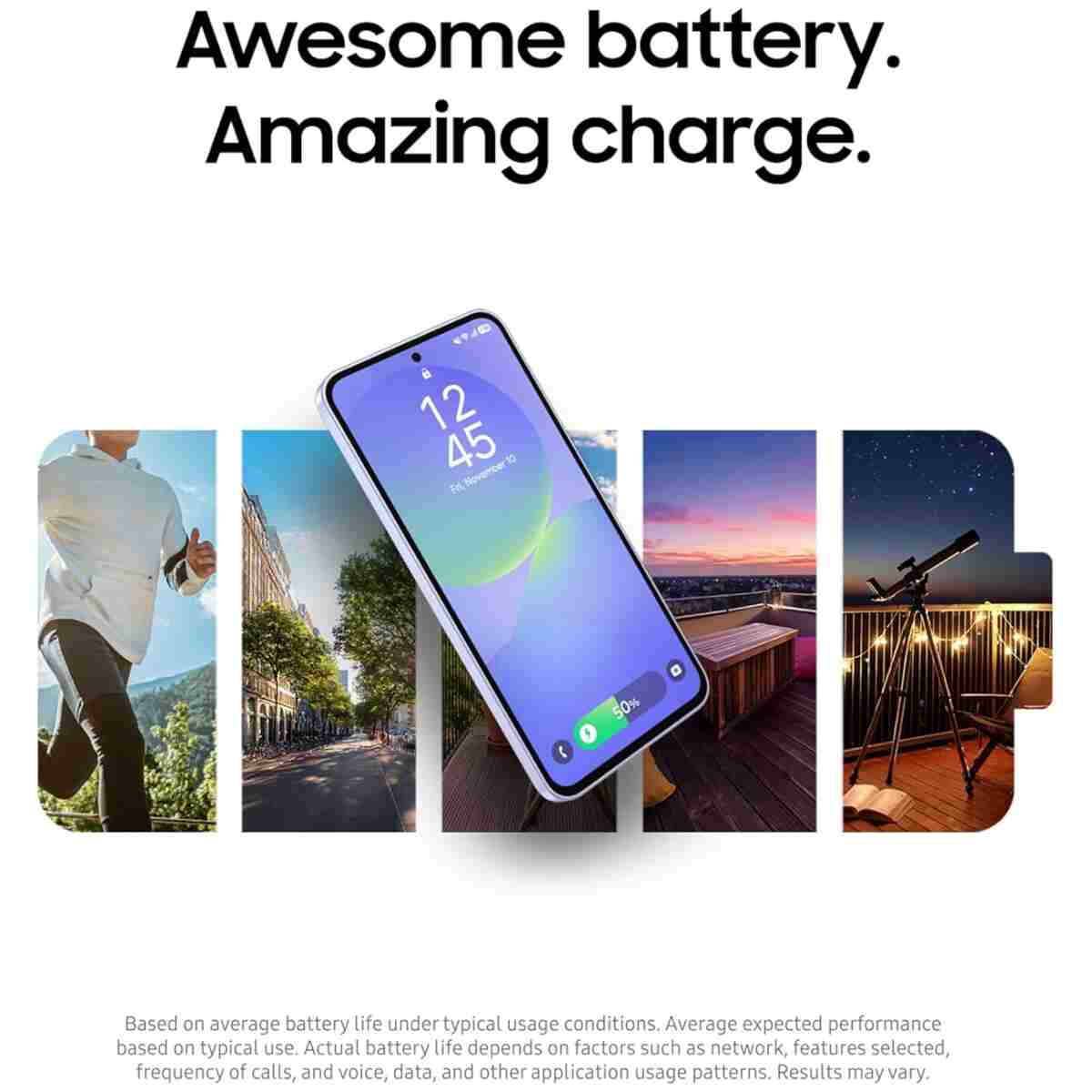 SAMSUNG Galaxy A36 5G A Series Cell Phone, 128GB Unlocked Android Smartphone, AMOLED Display, Rugged Design, US Version, 2025, US 1 Yr Manufacturer Warranty, Awesome Lavender