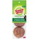 Scotch-Brite Copper Coated Scrubbing Scour Pads, 3 Scouring Scrubber Pads