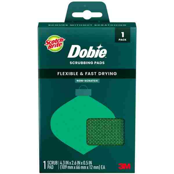 Scotch-Brite Holiday Dobie Scrub Pad, Quick-Dry Mesh Scouring Pad with a Festive Green Color