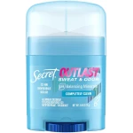 Secret Outlast Antiperspirant Deodorant for Women, 72hr Sweat & Odor Protection, PH Balancing Minerals, Invisible Solid, Completely Clean Scent, Travel Size, 0.5 oz
