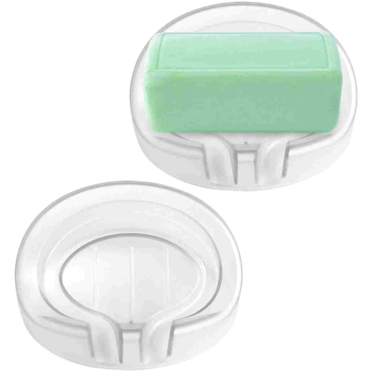 Self Draining Soap Dishes, 2-Pack Soap Dish Waterfall Drainer Soap Holder for Bathroom Kitchen, Extend Soap Life, Keep Soap Bars Dry Clean & Easy Cleaning (Transparent)