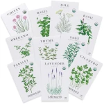 Sereniseed Certified Organic Herb Seeds (10-Pack) – Non GMO, Heirloom – Seed Starting Video - Basil, Cilantro, Oregano, Thyme, Parsley, Lavender, Chives, Sage, Dill Seeds for...