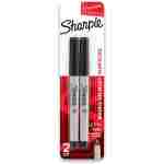 SHARPIE 37161PP Permanent Markers, Ultra Fine Point, Black, 2 Count