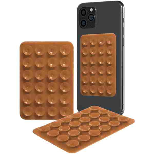 Shower Phone Case Holder Waterproof Upgraded Phone Shower Holder Wall Mount Bathroom TV Shower Gadget Shower Accessory Phone Mount iPhone Shower TV (TAN)